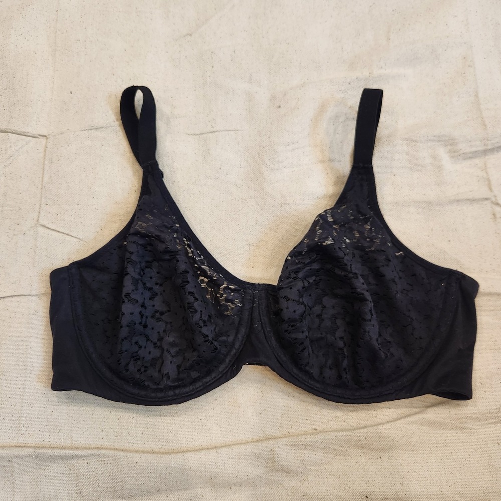 Chantelle Group Black Lace Full Coverage Underwire Bra Size USA 36D